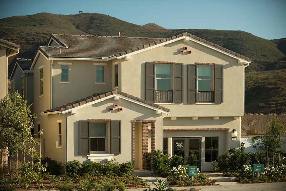 Westerly model homes in San Marcos, CA, at Rancho Tesoro, shot for California West Communities in San Diego.